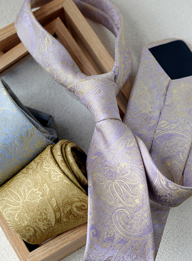 时尚休闲领带手打花纹高级感复古衬衫正装男生文艺女jk优雅独特潮