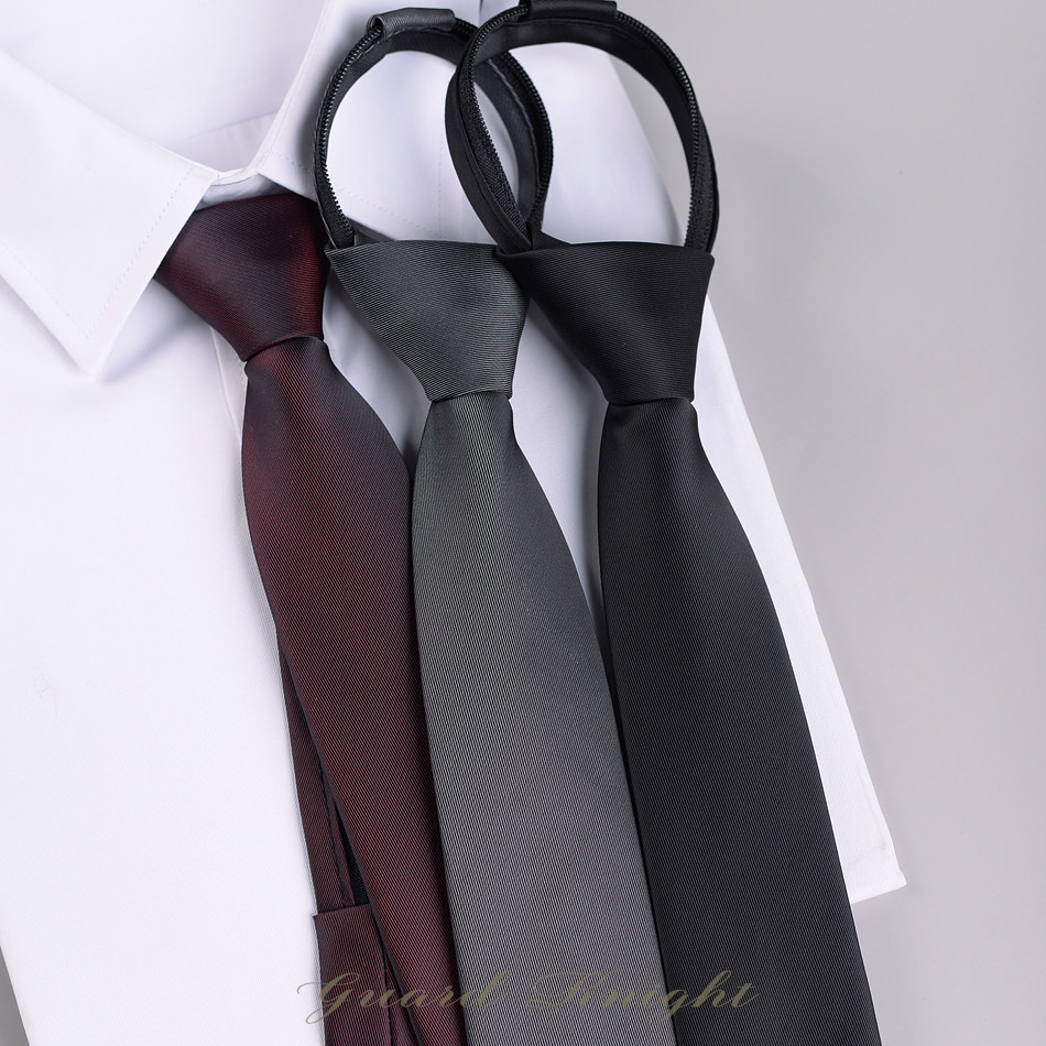 免打结商务风工作时尚黑色领带