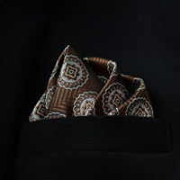 Fashionable patterned pocket handkerchief, retro square handkerchief, men's suit pocket decoration handkerchief, party dress chest scarf, trendy style thumbnail 7