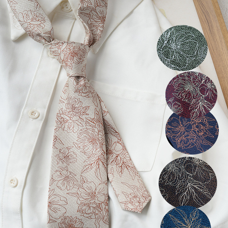 花影手打领带复古休闲高级感韩版西装衬衫配饰女男文艺优雅时尚潮,服饰配件/皮带/帽子/围巾,领带,淘宝优惠券,粉丝福利购,淘宝优惠卷