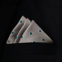 Fashionable patterned pocket handkerchief, retro square handkerchief, men's suit pocket decoration handkerchief, party dress chest scarf, trendy style thumbnail 8