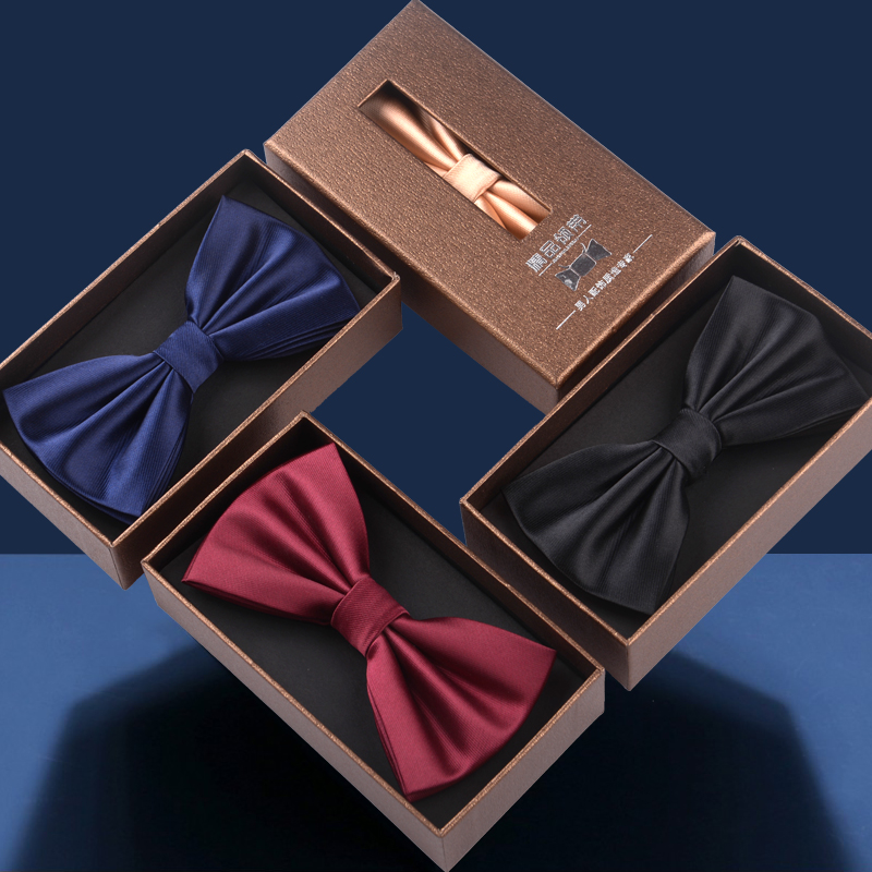 高品质领结礼服正装结婚婚礼新郎伴郎蝴蝶结主持正式黑色红色喜庆