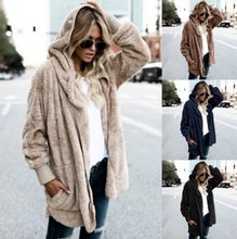 Women Hoodies Cardigan Female Winter Warm Outwear Long Coat