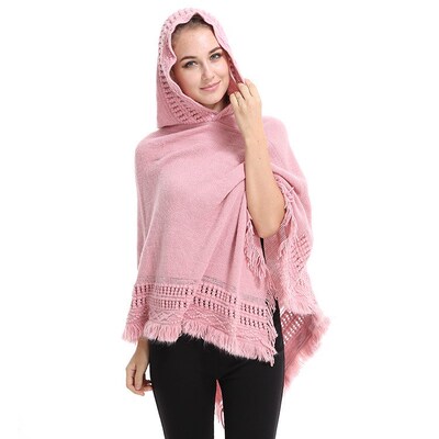 2017 female Scarf Shawls Hooded Hat Women Knitted Coat