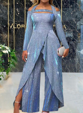 Fashion sexy long skirt temperament women's jumpsuit ladys