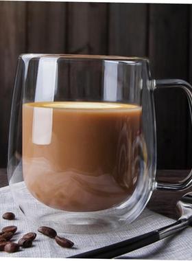 Double Coffee Mugs With the Handle Mugs Drinking Insulation
