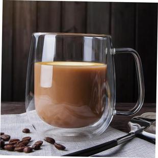 Double Coffee Mugs With the Handle Mugs Drinking Insulation