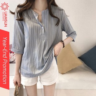 women blouse 2019 summer top casual fashion new sleeves lady