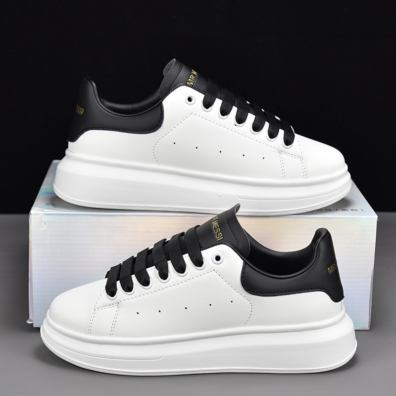 男鞋2026新款小白鞋男低帮板鞋百搭潮韩版厚底轻便软底运动休闲鞋,流行男鞋,时尚休闲鞋,淘宝优惠券,粉丝福利购,淘宝优惠卷