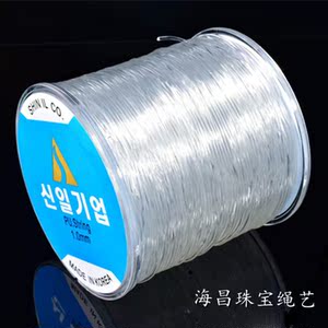 进口圆形水晶弹力线佛珠金刚菩提文玩松紧线108颗手串绳