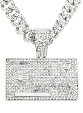 新款美式潮流镶钻银行卡吊坠