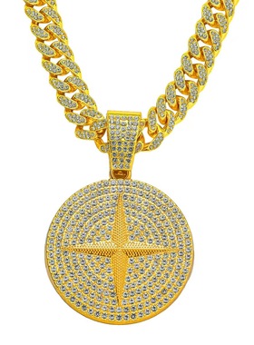 嘻哈时尚说唱美式风格镶钻吊坠