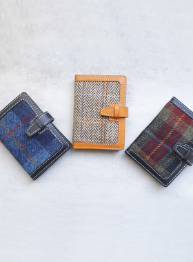 Harris Tweed × 本革 护照夹｜手工制作的旅行收纳皮件