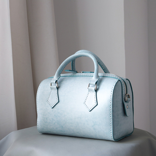 蒂芙尼蓝 迷你波士顿包 带内胆 Boston Nina