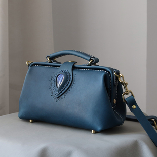 手提口金包 医生包斜挎包 天使之眼 ｜复古横版