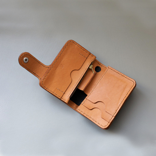 多功能便携式 钱包 扣条短夹男女钱夹真皮钱包短款