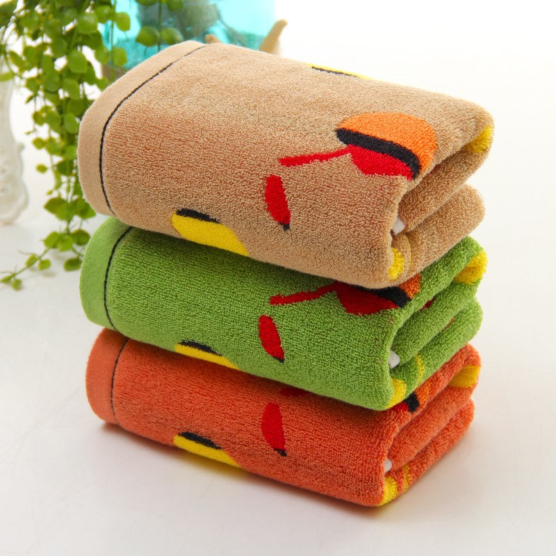 3条装加厚深色全棉吸水面巾