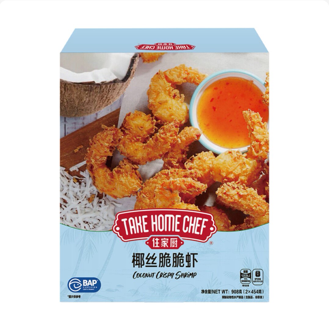 开市客代购住家厨椰丝脆脆虾球预制凤尾生虾仁冷冻非即食【顺丰】