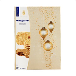 开市客代购比利时进口黄油曲奇饼干礼盒装华夫饼干脆饼干扁核桃