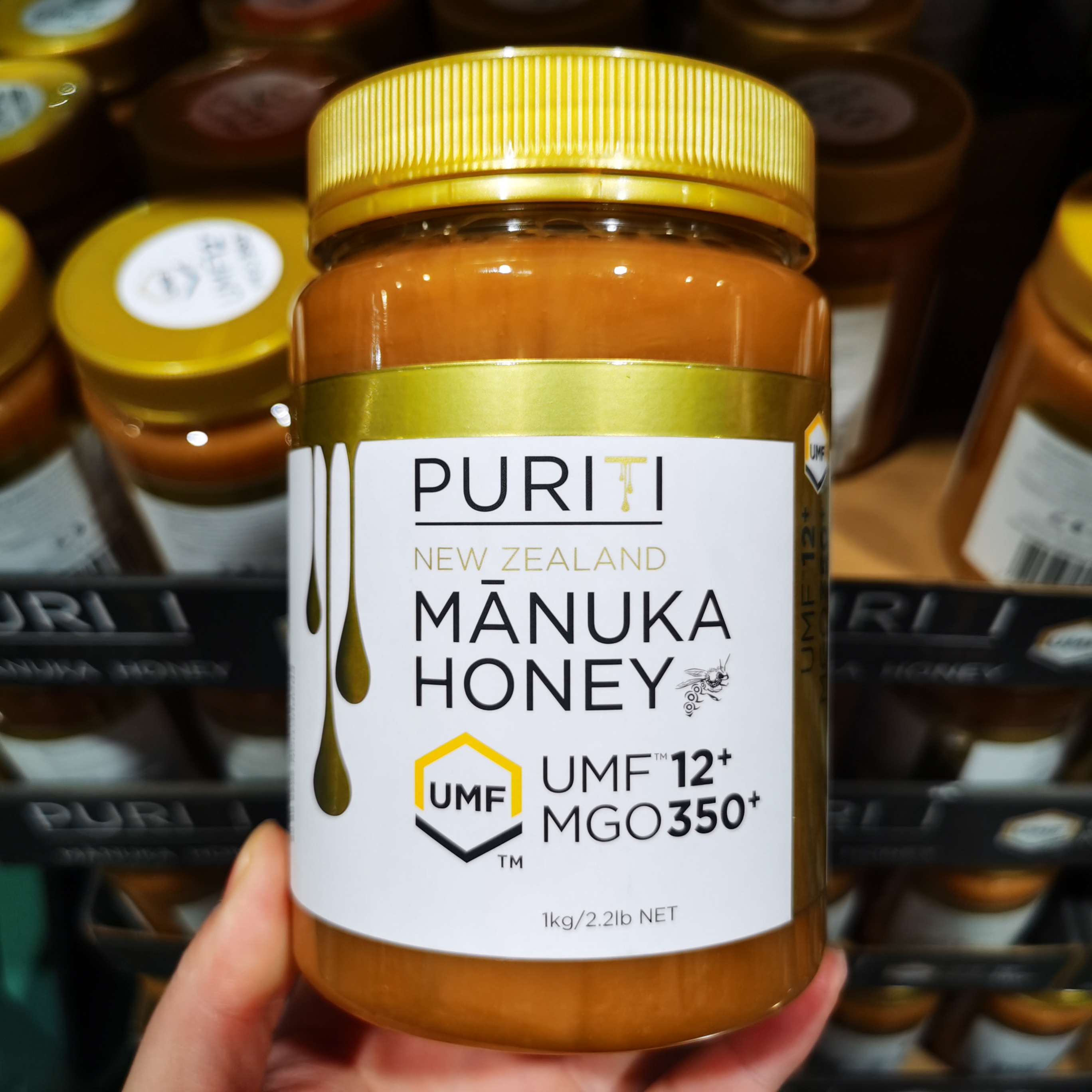 开市客代购新西兰进口麦卢卡蜂蜜1kg UMF12+