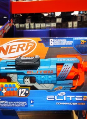 开市客代购全新孩之宝Nerf热火精英2.0指挥官发射器软弹枪玩具