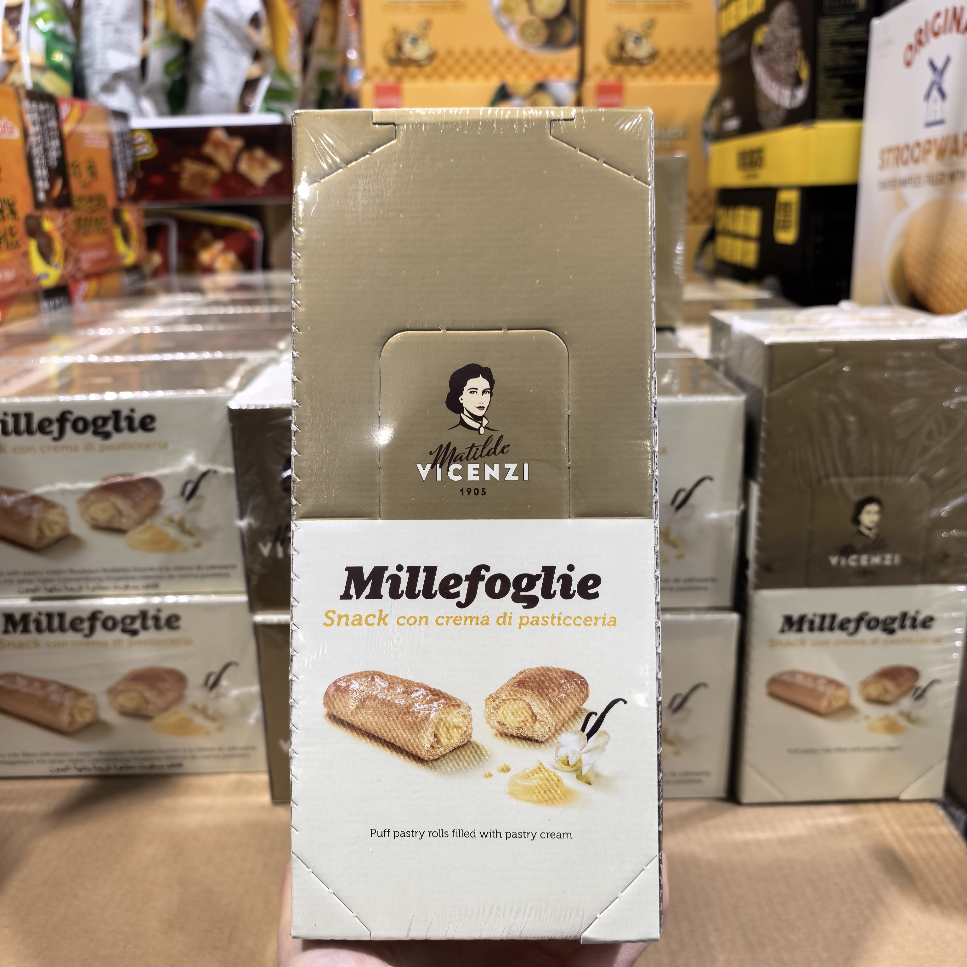 开市客代购意大利维西尼奶油味夹心直条饼干600g