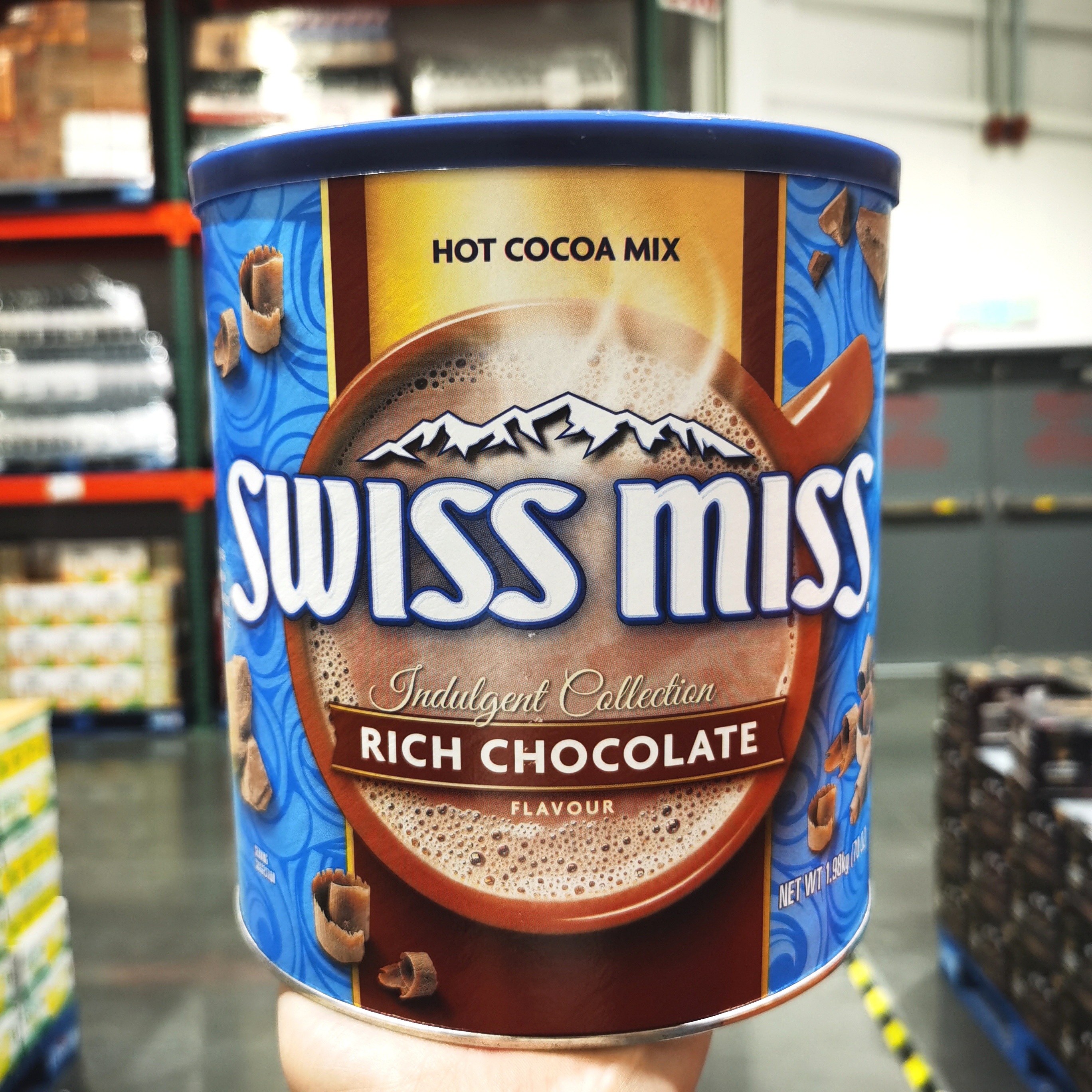 开市客美国进口Swiss miss瑞士小姐香浓巧克力味冲饮粉1.98kg