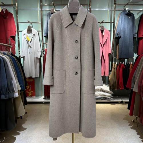 GR001双面羊绒大衣2025反季秋冬羊毛时尚宽松长款毛呢外套女 3QR