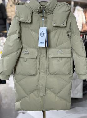 专柜正品凯慕狮KMS164365羽绒服女中长款白鸭绒加厚时尚宽松正品