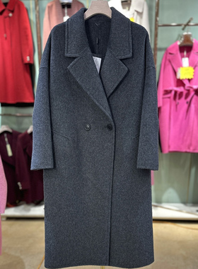 GR107C双面羊绒大衣女长款2025秋冬新款时尚羊毛双面呢外套 3QR