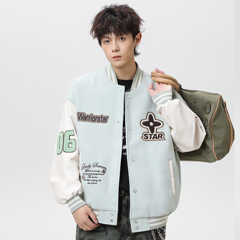 休闲男装女新港风冲锋衣尼子棒球服1404-1-99955-p85,男装夹克,星座1404-2