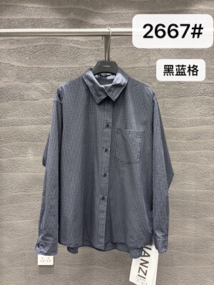小辫子2667新款大码女装胖mm格子衬衫女宽松休闲百搭长袖上衣