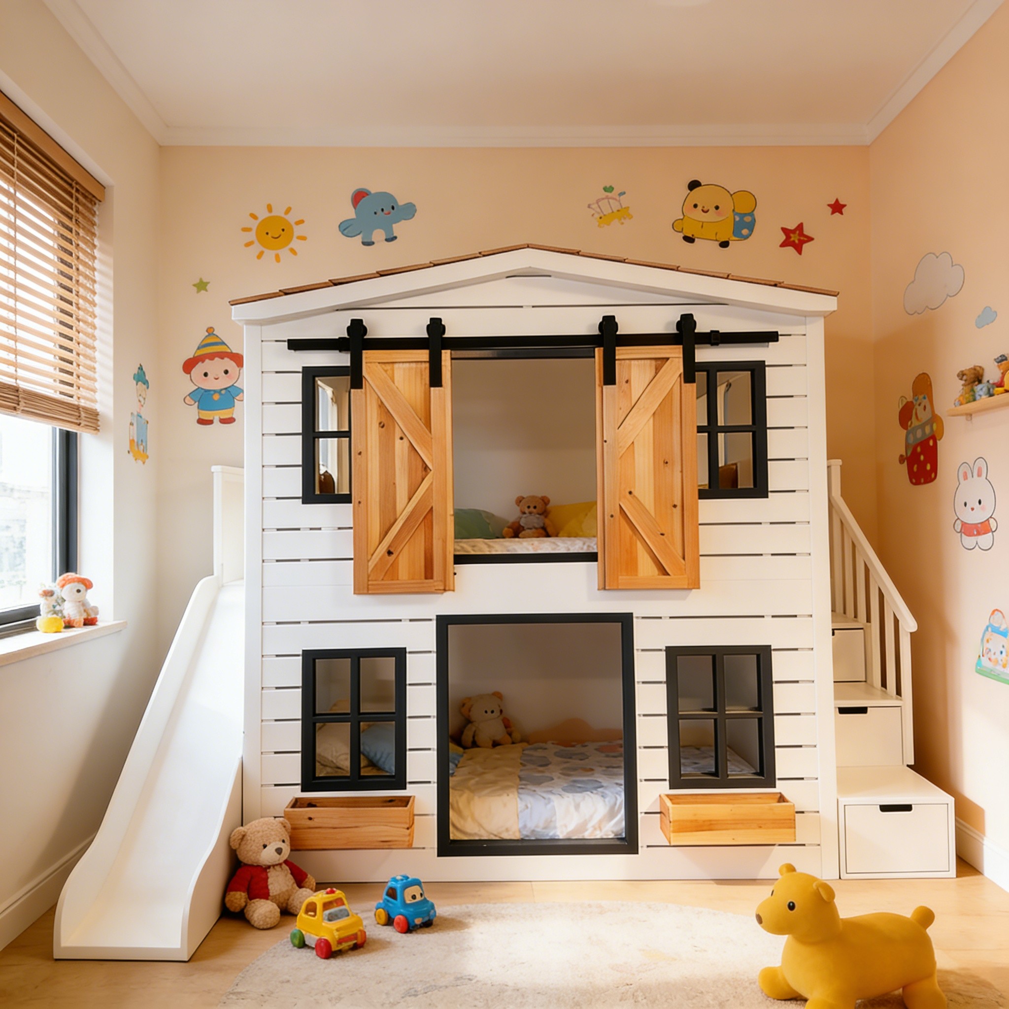 全实木互不干扰高低床秘密基地儿童床小户型梯柜树屋上下铺双层床,住宅家具,高低/子母床,淘宝优惠券,粉丝福利购,淘宝优惠卷