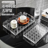 2025新款 轻奢高级感收纳托盘长方形家用玄关桌面水杯茶盘茶具茶托