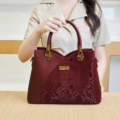 2025真皮时尚百搭手提包女式轻奢托特包高级感单肩斜挎包通勤女包