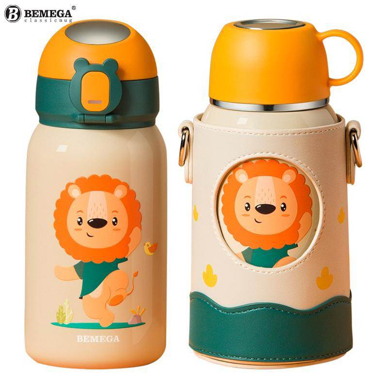 英国Bemega儿童保温杯男女孩吸管水壶2025新款学生上学专用水杯子