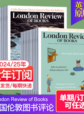 【外刊订阅/单期】London Review of Books 2025年订购24期  伦敦图书评论 英国英文版杂志2023/24年国外过期刊