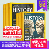 National Geographic 2025 History 单期 美国国家地理历史特刊 26年6期订购 订阅 英语英文原版 国外人文历史读物杂志期刊