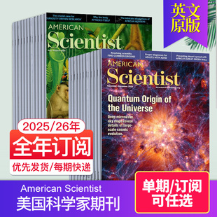 American Scientist 美国科学家期刊 英文原版 订阅 2026全年订购6期 国外过期刊纸质2025年英语学习科普科技读物杂志 单期