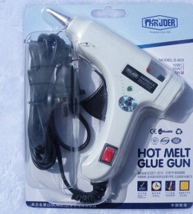 乔尔正品 白色迷你型CE认证热熔胶枪 手工DIY胶枪工具 送胶棒5根