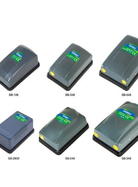 松宝SB 108-648鱼缸静音增氧泵 养鱼水族箱双孔充氧泵打氧机