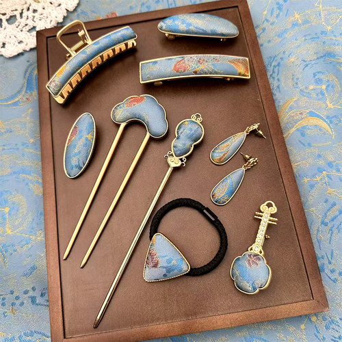 一帘幽梦手作宋锦发夹