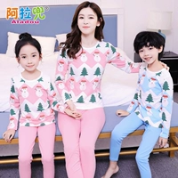 Đồ lót bé gái 3 bộ đồ cotton 2019 quần áo thu đông 2018 Quần áo bé gái mùa thu mới cho bé gái 15 tuổi - Quần áo lót đồ bộ mặc nhà dài tay vải cotton cho bé