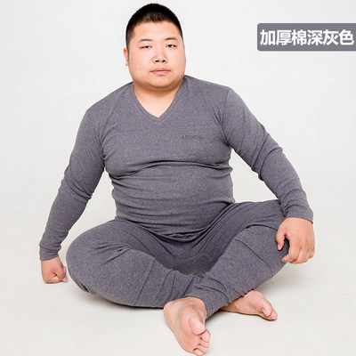 NATAL YEAR PLUS SIZE AUTUMN CLOTHES AND AUTUMN PANTS MENS SUIT PLUS FAT PLUS COTTON SWEATER BASE THERMAL UNDERWEAR FAT GUY FAT MAN WINTER