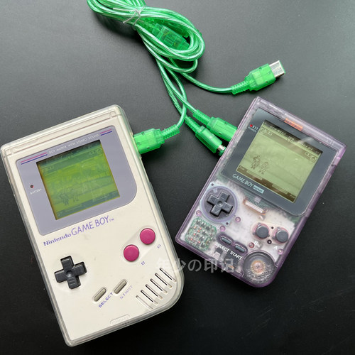 gameboy厚机四口双人联机线gbp对战线color通讯线pocket连机线