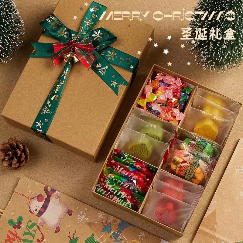 圣诞节曲奇饼干糖果礼盒创意拐杖糖姜饼人零食儿童女生伴手小礼物