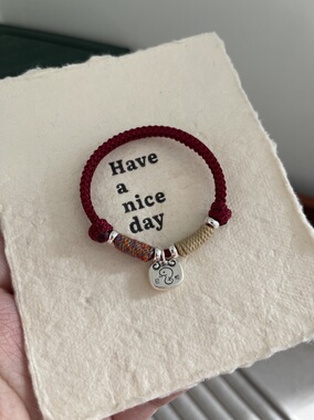 「马上平安」原创足银999平安锁手链小众设计感精致情侣本命年