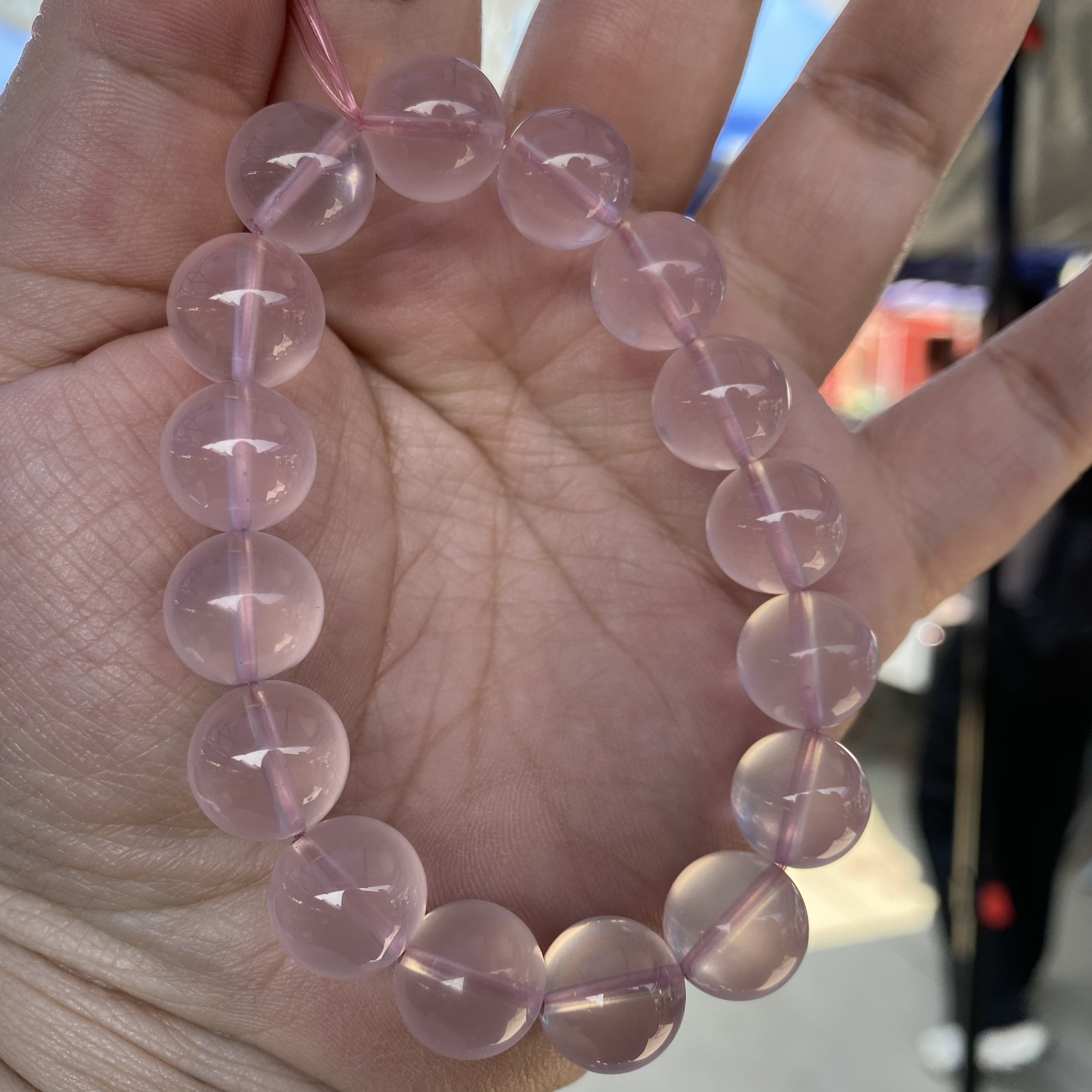 天然水晶粉晶手链星光粉女款时尚饰品礼物高大上新款一物一图