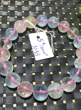 天然水晶手链绿柱石摩根石手串 糖果色冰透体一物一图