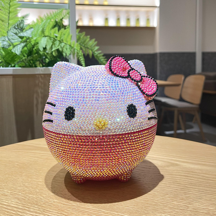 礼品diy粉色可爱手工贴钻制作